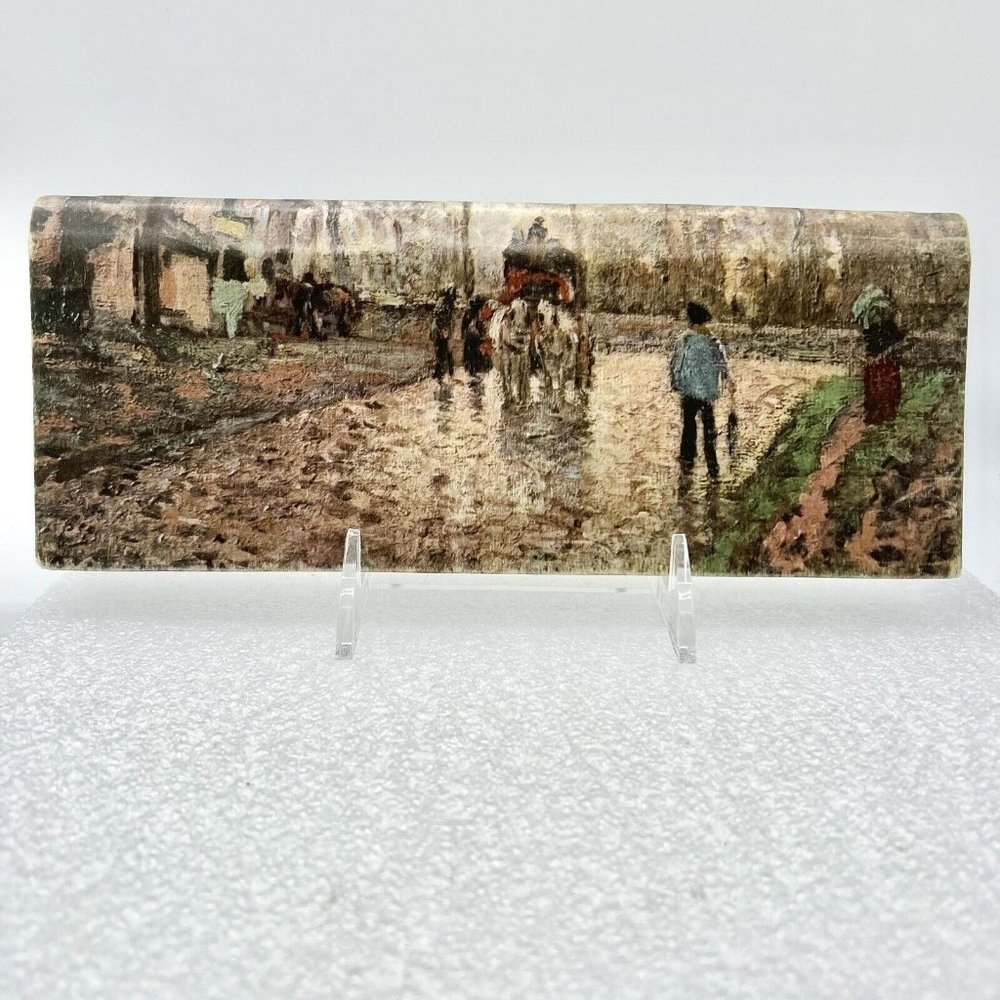 TANO OF MADRID Vintage 50s 60s Victorian Print Clutch Purse
